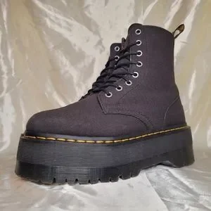Dr.Martens × x-girl JADON Jadon X-Girl Leather Platform Boots in Black | Dr. Martens